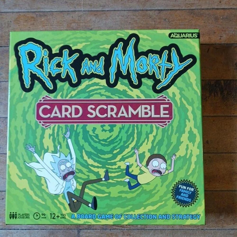 Rick and Morty Card Scramble Board Game New